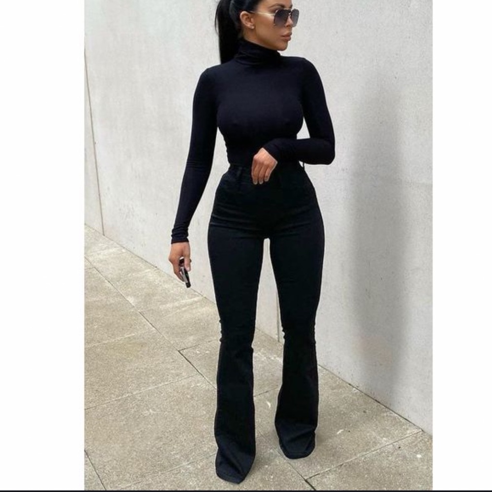 Black bootcut jeans